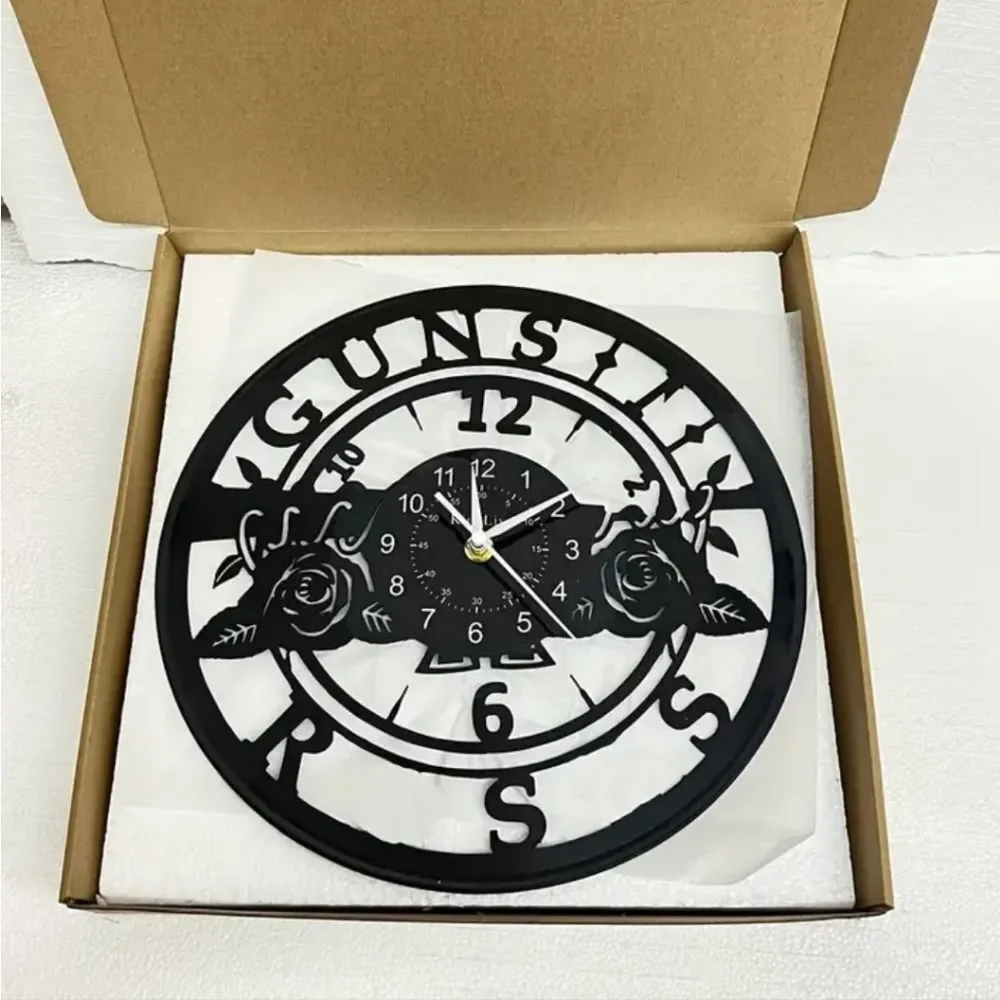 NEW Guns N' Roses GNR‎ Vinyl Record Album Carved Wall Clock Axel Slash